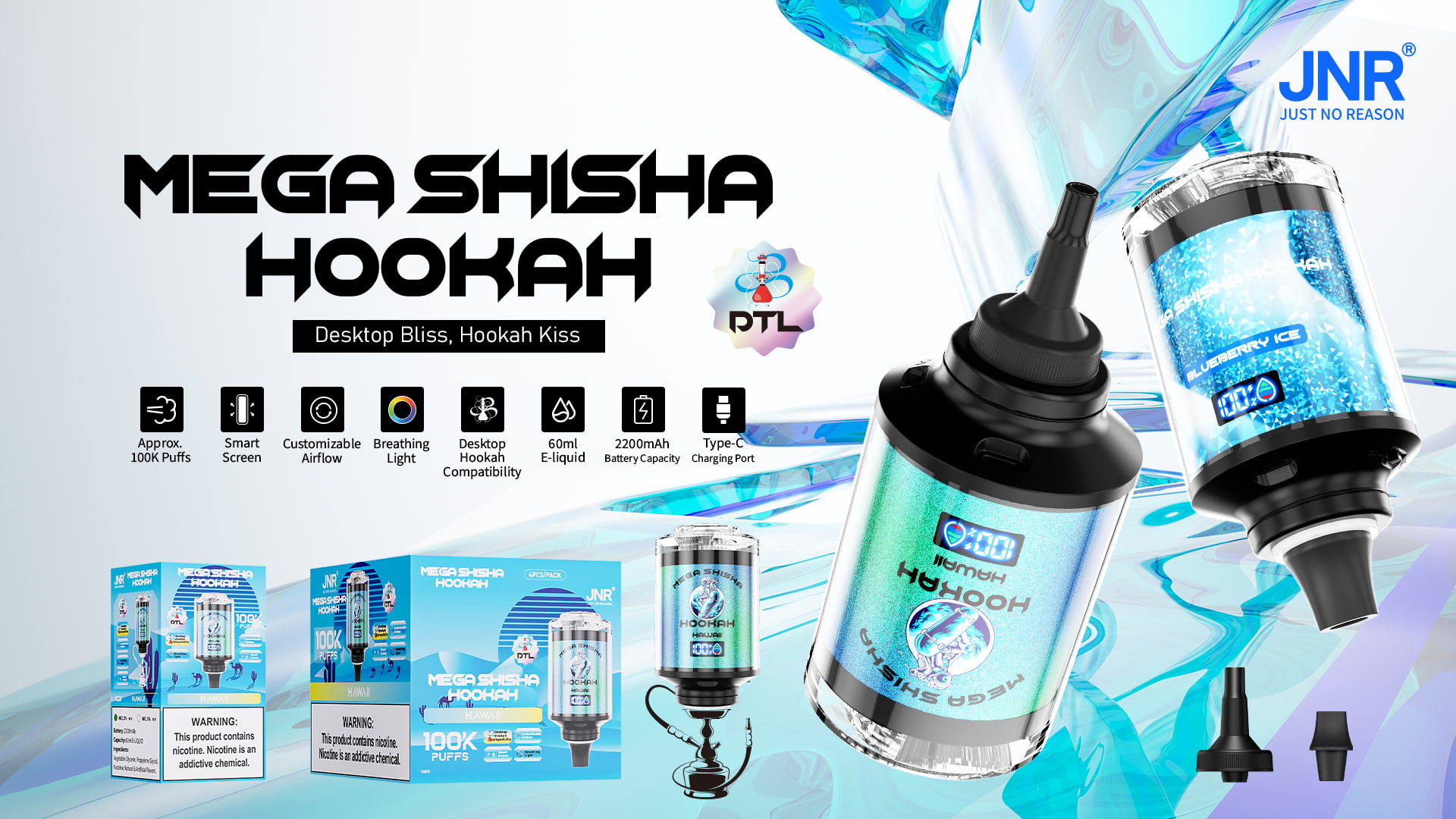 elfbar elfa kaufen INTRODUCTION JNR JNR Mega Shisha Hookah 100K Kit Big Puffs